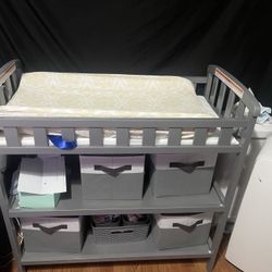 Grey Changing Table Everything In Pic Included 