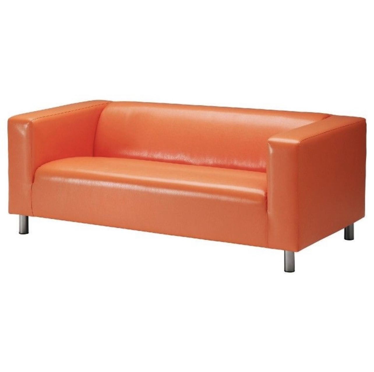 Ikea Klippan Gray cloth, (Orange Faux Leather underneath) Sofa. Read Discription