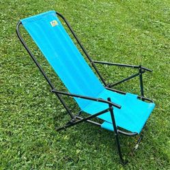 Palm Beach Garden Camping Fishing Yard Lawn Folding Blue Chair