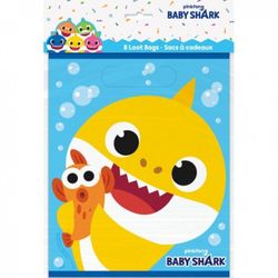 Baby Shark Treat Bags 16 Pieces 