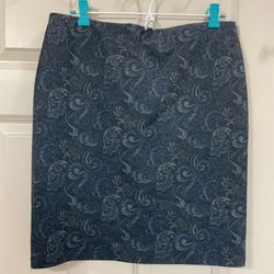 Jules & Leopold Black and Blue Floral Skirt. Size: Medium. Very good condition. 
