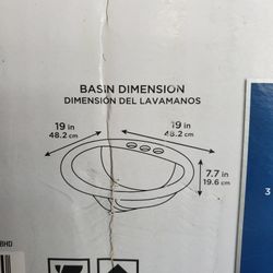 Top Mount Bathroom Vanity drop-in Sink Brand New $40