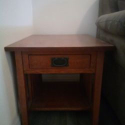Oak End Table