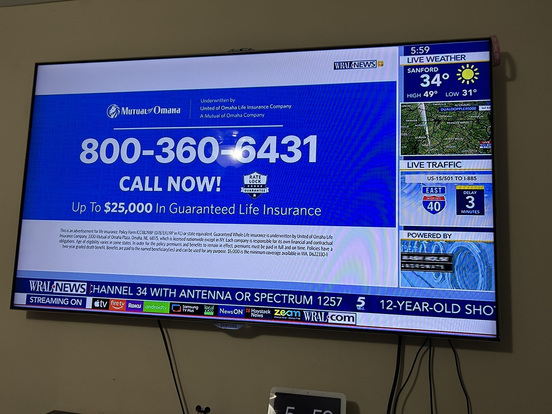 TV ‘  Samsung ‘        55”