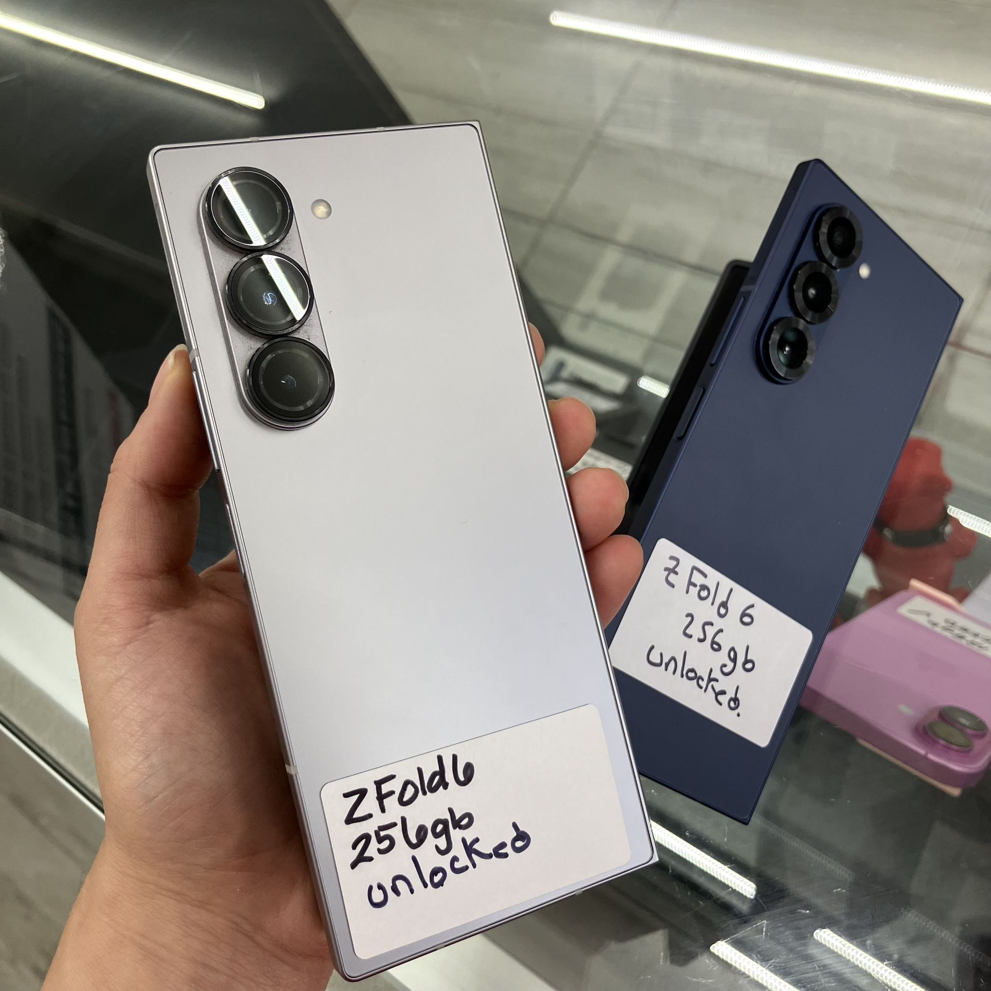 Silver Samsung Z Fold 7 Unlocked, Cash Or $50 Down