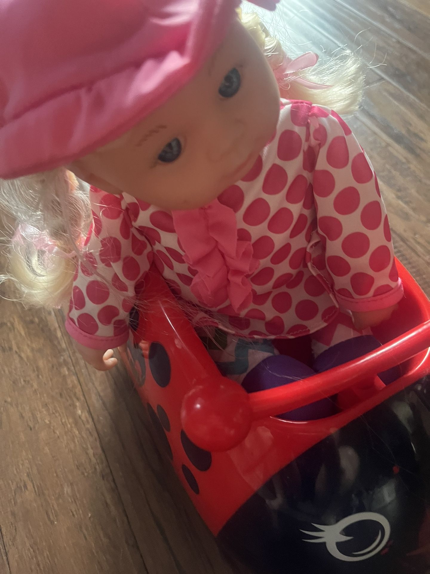 Baby With Pull And Pull Car