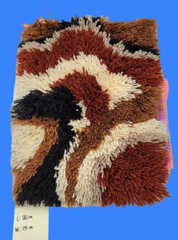 Like NEW Vtg Hand-Made Multicolored Hook Rug 20''x15'' Tapestry 