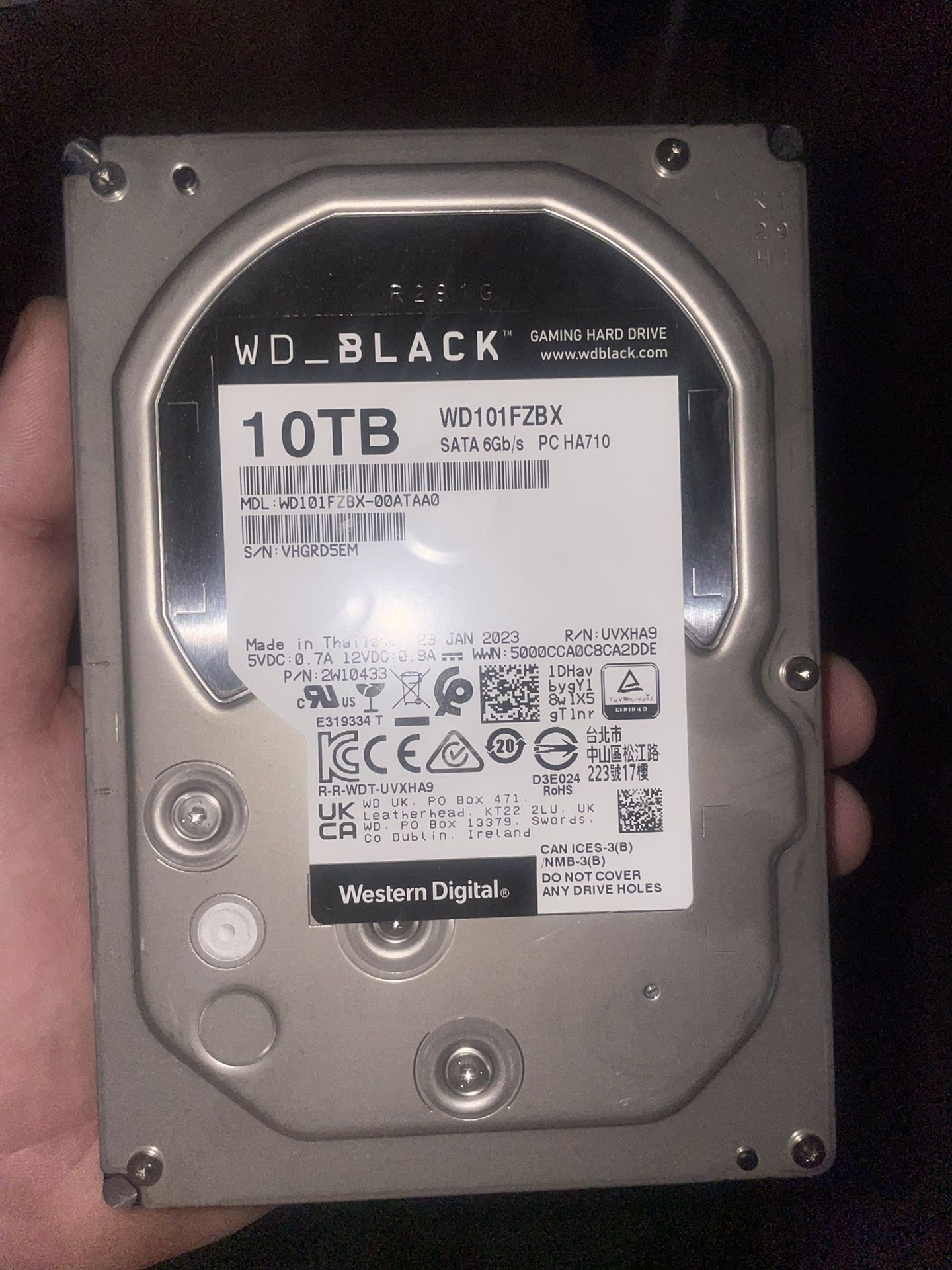 WD_ Black 10TB Gaming Hard Drive PC