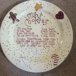 Christmas Plate With Recipe On It
