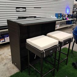 Patio Bar Set Outdoor Furniture Set