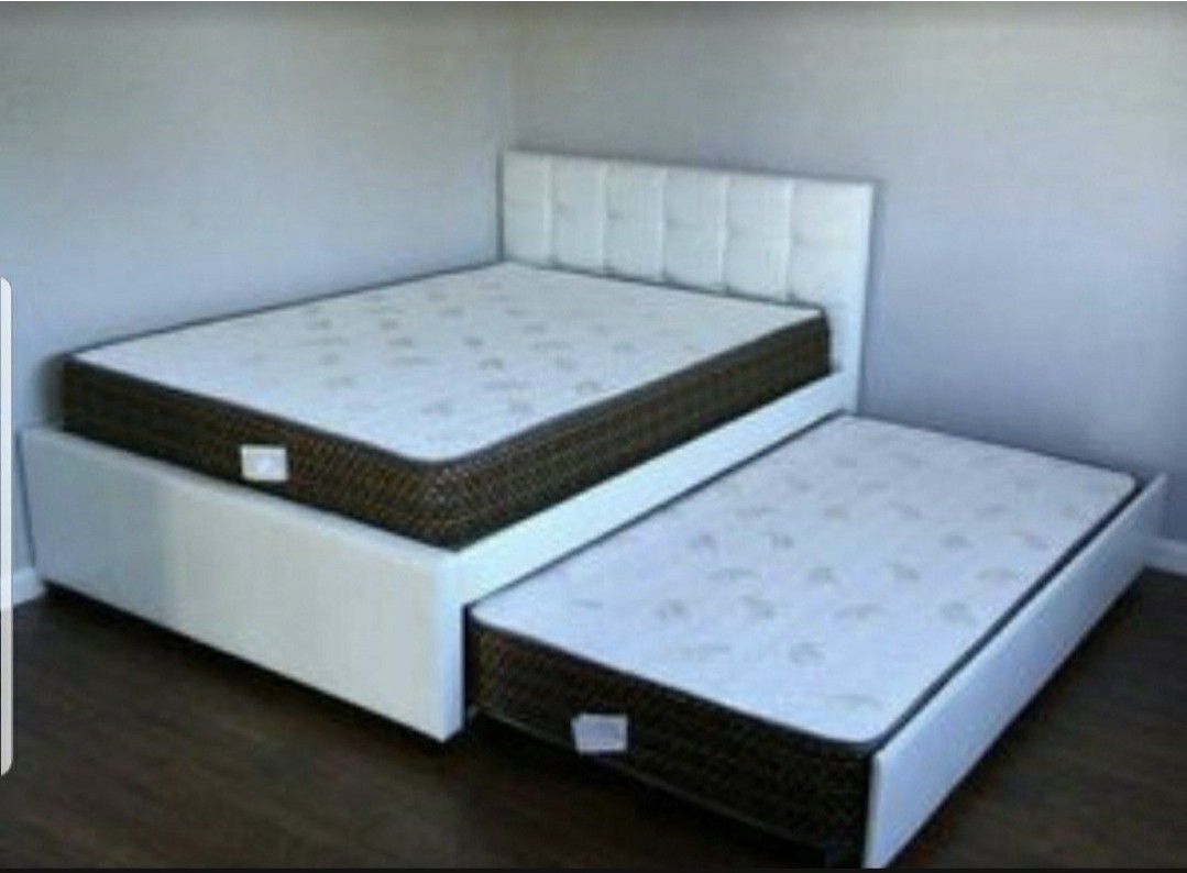 NEW TWIN OVER TWIN BED FRAME AND MATTRESS