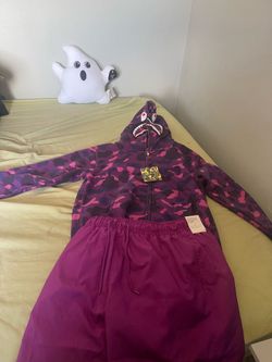 Purple Bape with Nike shorts