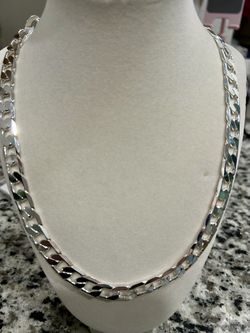 NEW S925 stamped sterling silver chain-link Necklace 