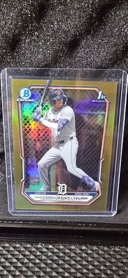 2026 Bowman Chrome Angel De Los Santos True Gold Refractor 1st #/50 Tigers