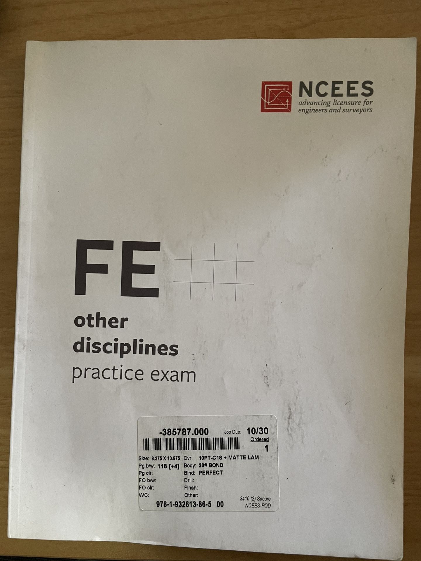 NCEES Other Disciplines Practice Exam 2017 Edition
