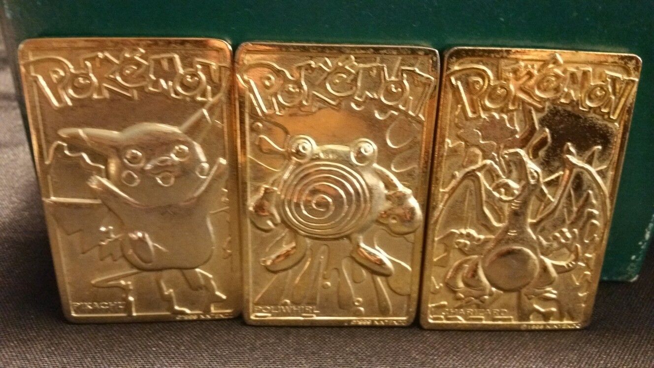 3 gold-plated Pokemon