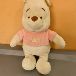 Disney Winnie the Pooh 11" Rattle POOH Plush Stuffed Toy