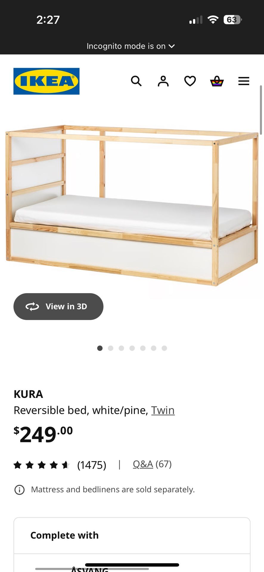 SPARE PARTS!!! IKEA Kura Bunk Bed