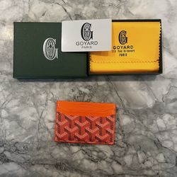 Bright Orange Card Wallet - Message Me!