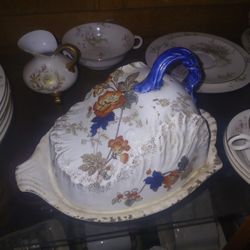Antique Porcelain Chesse Dish 