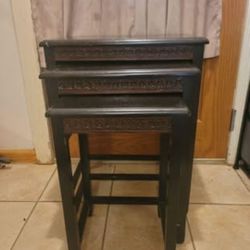 Antique Chinese nesting tables. Late 1800s early 1900s. Solid. Hardwood, handmade,