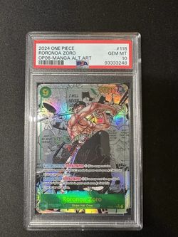 2024 One Piece OP06 Manga Alternate Art #118 Roronoa Zoro PSA 10 GEM MINT