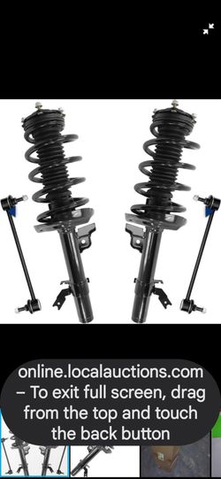 Detroit Axle Front Struts Sway Bars for Acura MDX 2014- 2020 with Coil Spring Assembly, Black