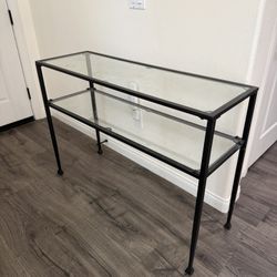 Black and Glass Modern Entryway/Console Table