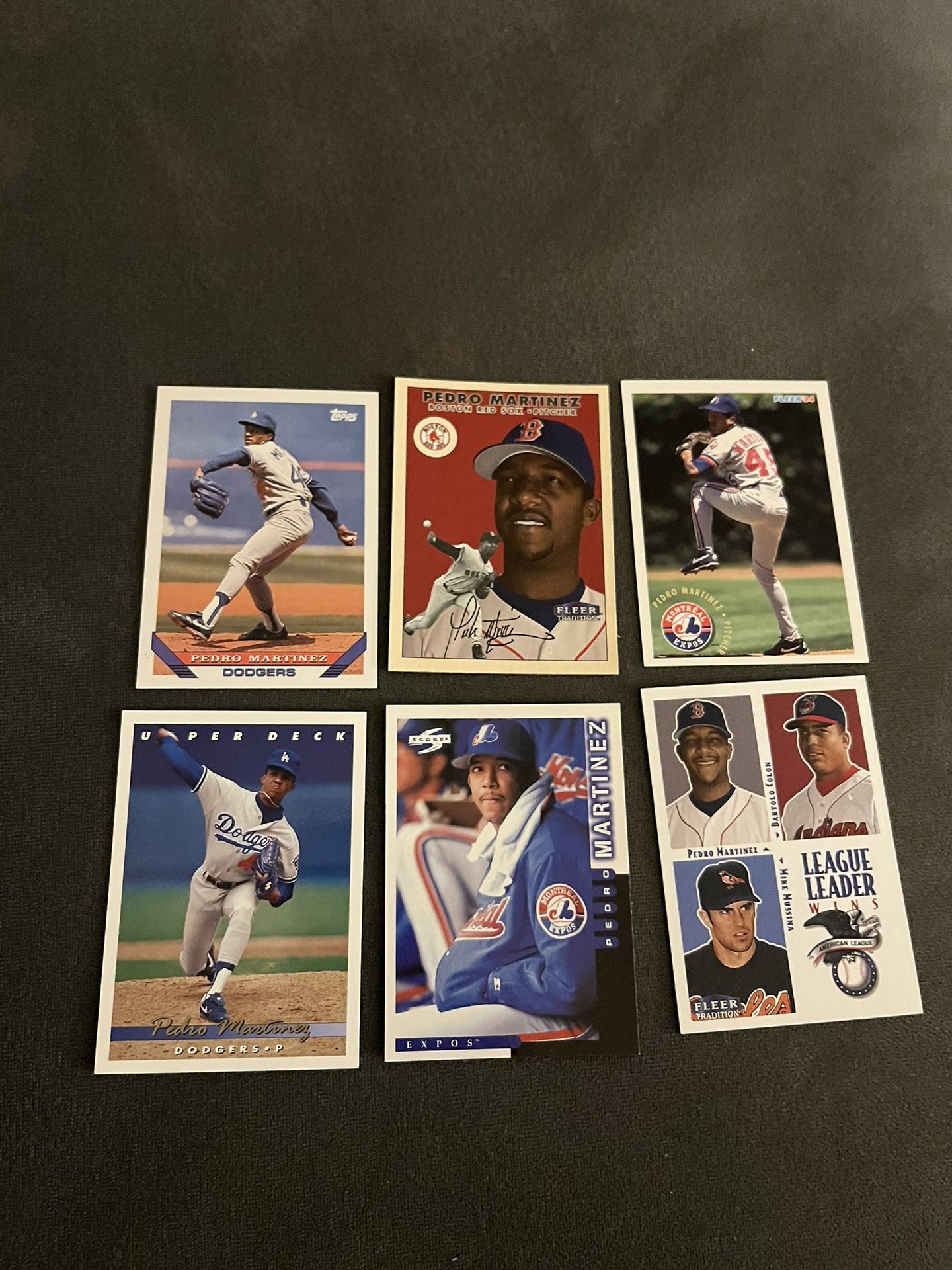 Lot Of 6 Pedro Martinez Baseball Cards