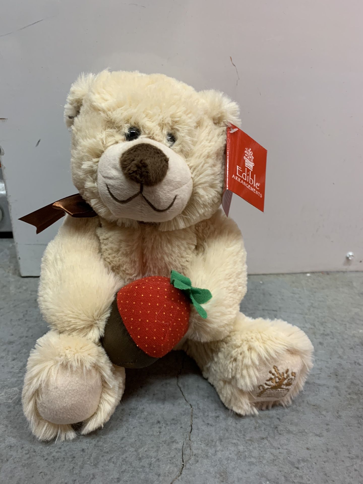 NEW WITH TAGS! - Edible Arrangements Teddy Bear With Chocolate Covered Strawberry 
