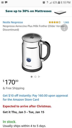 Nespresso Aeroccino milk frother