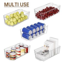 Refrigerator Organizer Bins with Handle-8 pack- new!  