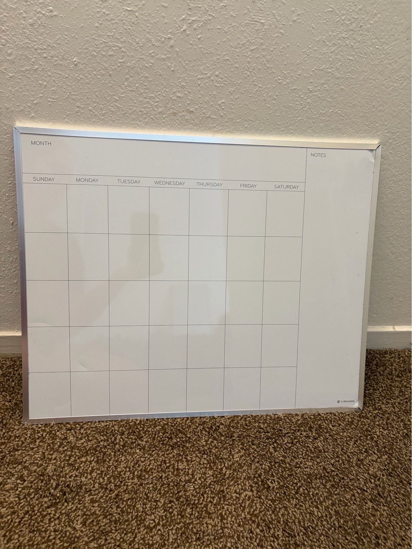 White board calendar
