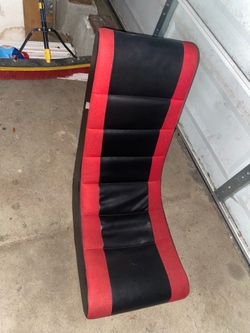 Black and red gaming rocking chair