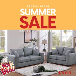 2 PC SOFA AND LOVESEAT