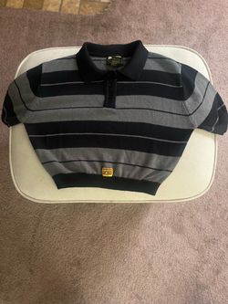 FB County Charlie Brown Crop Top LADIES WOMENS GIRLS Shirt Polo Black Grey Size XL