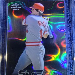2023 Leaf Trinity Pete Rose Steel Silver Lava