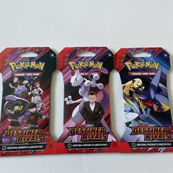 Pokémon TCG Scarlet & Violet Destined Rivals Booster Pack Lot Of 3