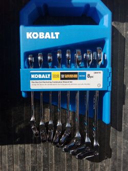 Kobalt Flex Box End Ratcheting Combination Wrench Set 8pc