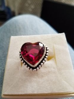 Rubilite heart ring