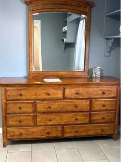 Dresser with mirror