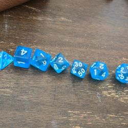 DnD Blue Dice Set
