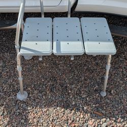 Adjustable Shower Transfer Bench Bath Chair New.
