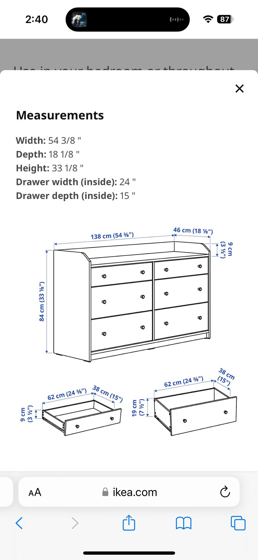 IKEA White Dresser for Sale in Riverside, CA OfferUp