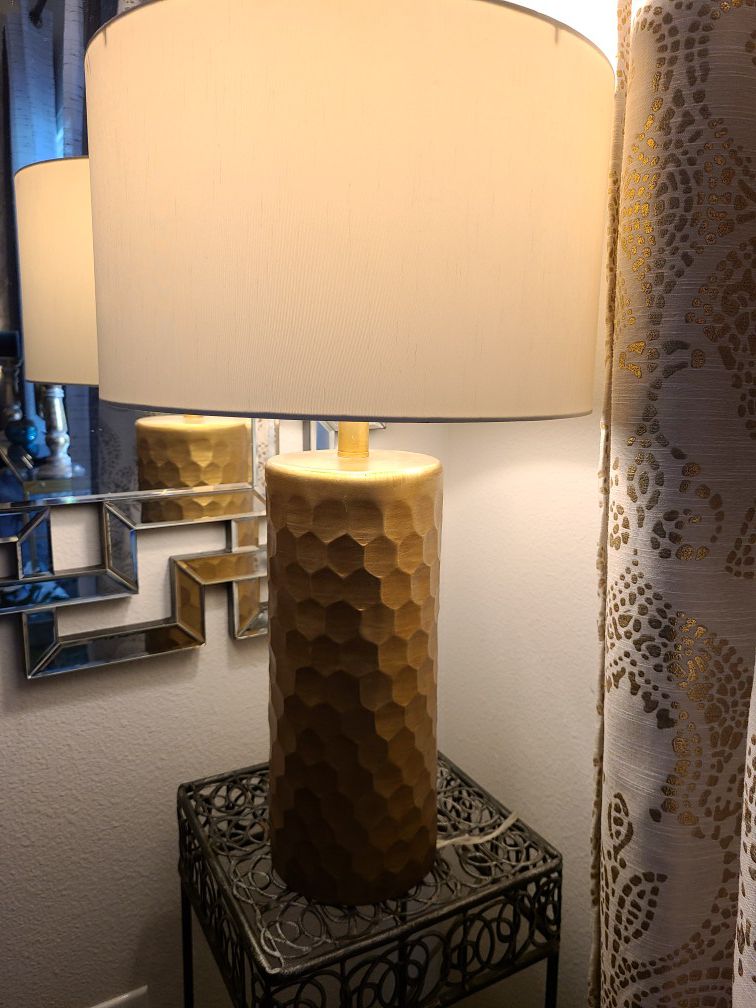 Hammered Rich Gold Lamp