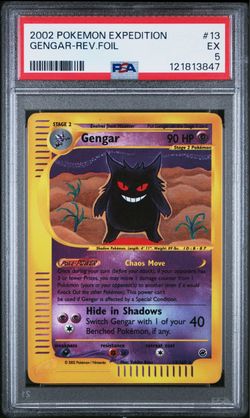 2002 POKEMON GENGAR-REV.FOIL EXPEDITION #13 PSA 5