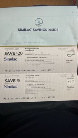 Similac Infant Formula Coupons $25 Total