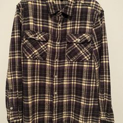 Mens Large True Religion Plaid Shirt 