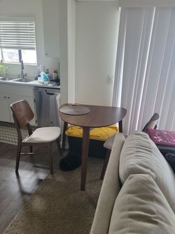 Gorgeous Mid-Century Modern Walnut Small Dining Room Table + Chairs