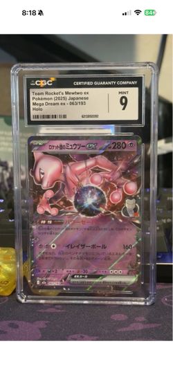 CGC 9 Team Rocket's Mewtwo ex Japanese Holo